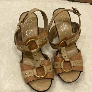 Jessica Simpson platform slippers